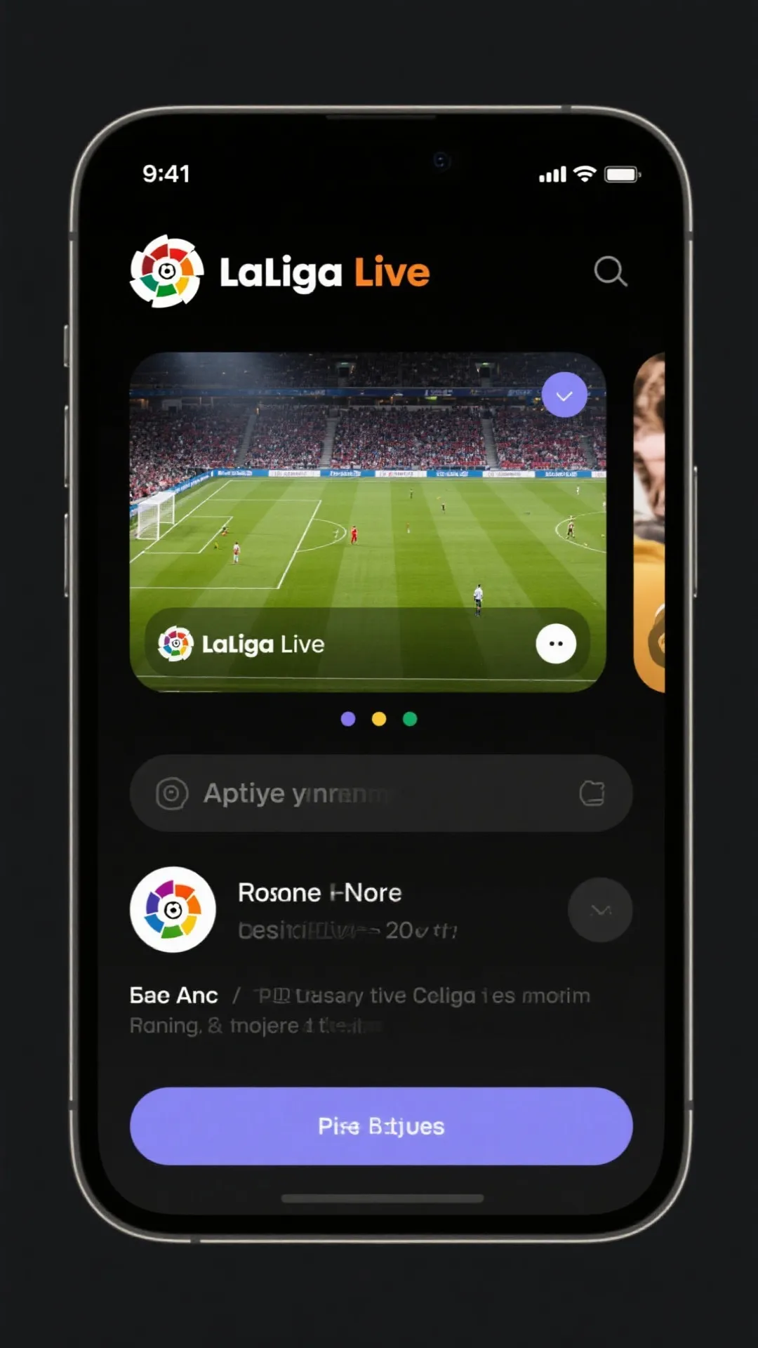 西甲直播App界面-比赛直播